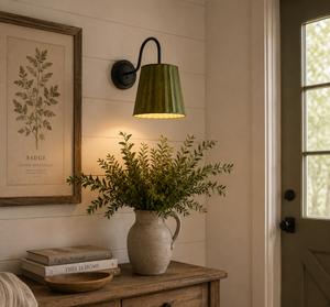 Sage Galvanized Fluted Sconce