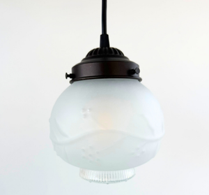 Embossed Floral Vine Berries Pendant Light | 6" Width - The Lamp Goods