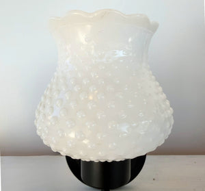 Vintage Hobnail Bloom Milk Glass Wall Sconce