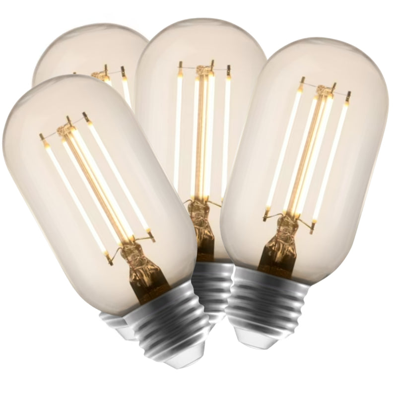 4 Pack - Dimmable LED Vintage Tube 40W Eq. - The Lamp Goods