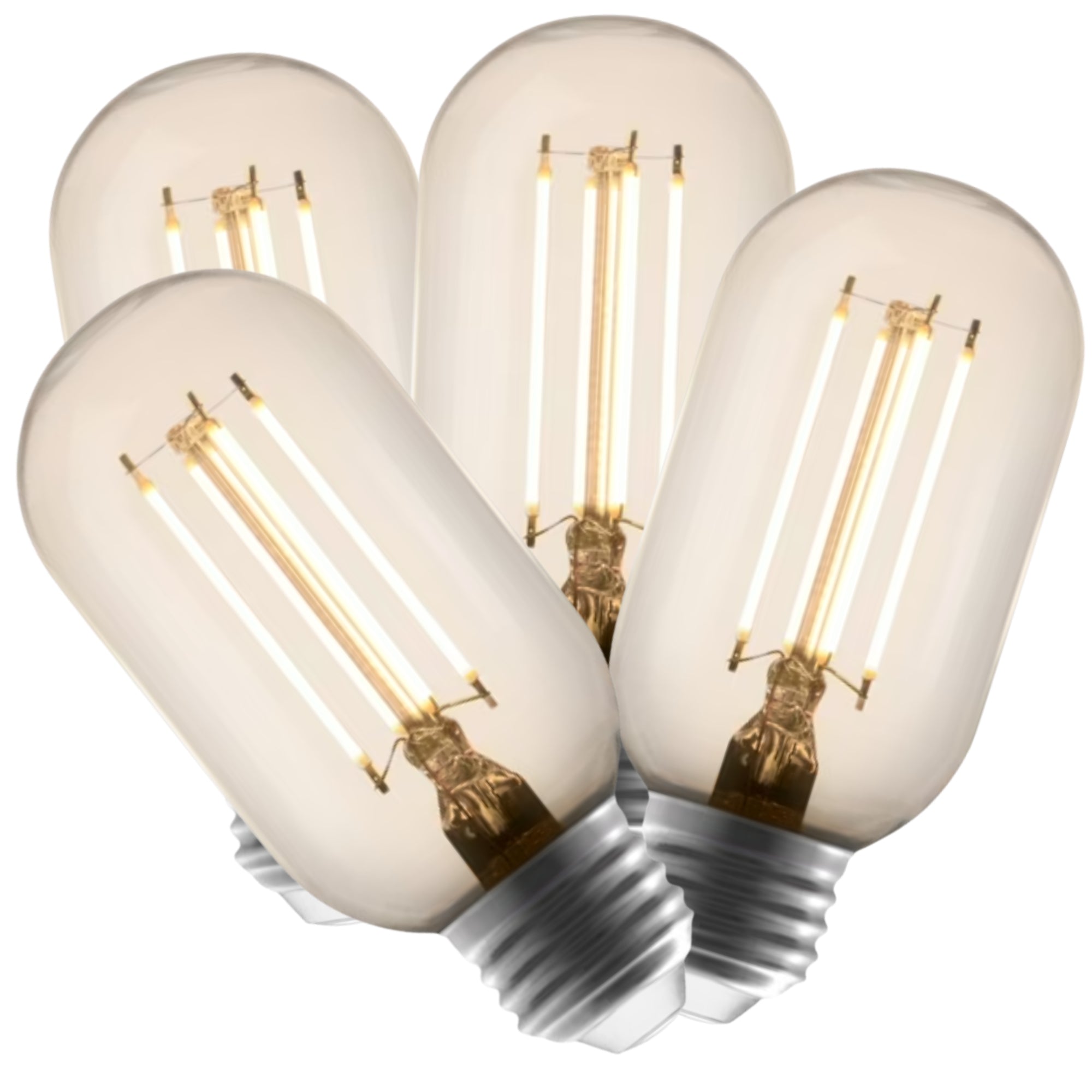 4 Pack - Dimmable LED Vintage Tube 40W Eq. - The Lamp Goods