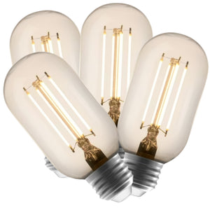 4 Pack - Dimmable LED Vintage Tube 40W Eq.