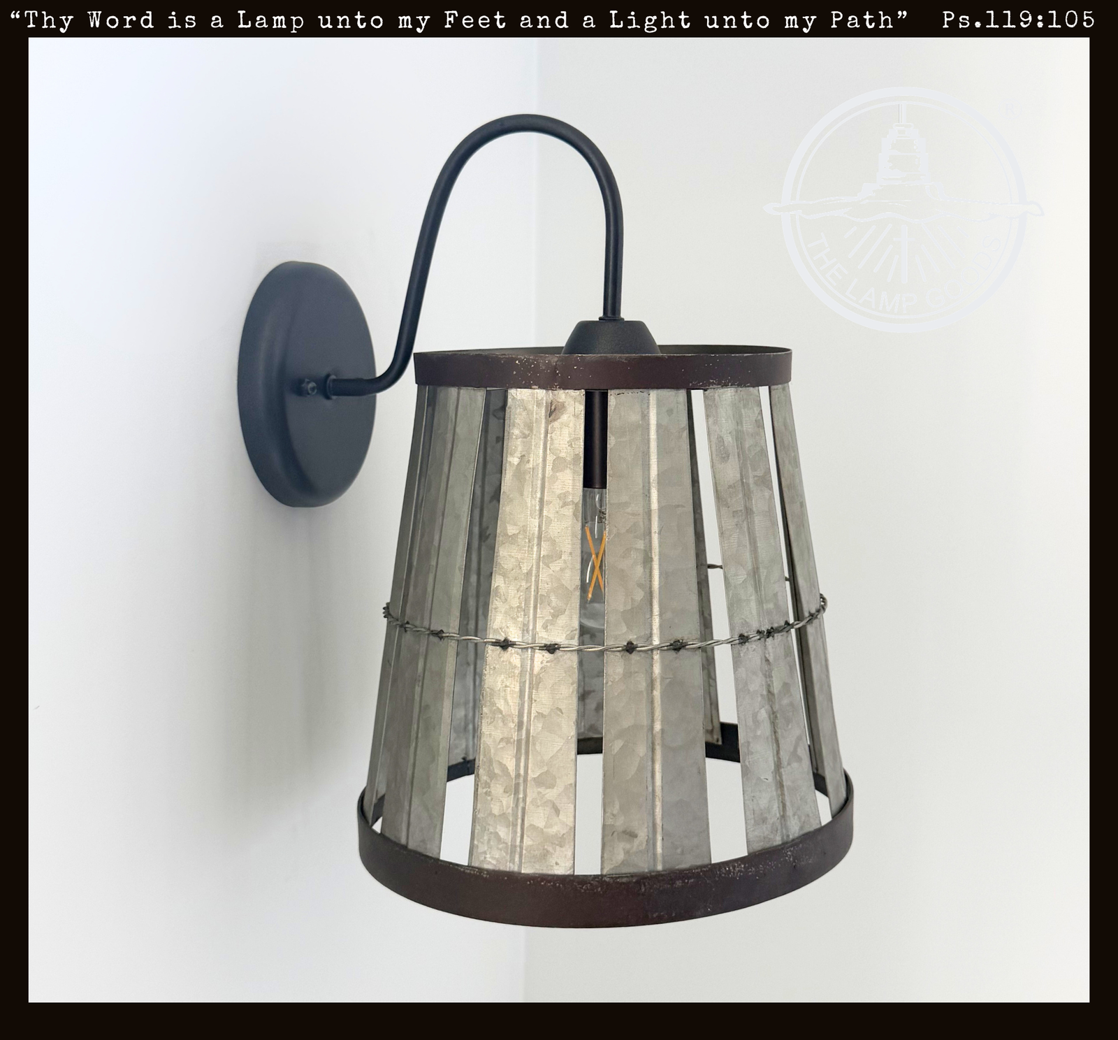 Galvanized Open Weave Wall Sconce