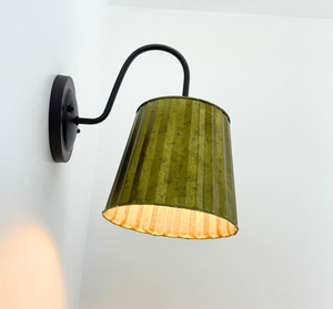 Sage Galvanized Fluted Sconce