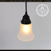 Frosted Simple Rib Scallop Edge Pendant Light
