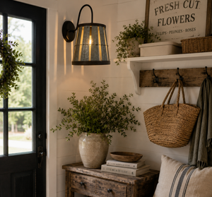 Galvanized Open Weave Wall Sconce