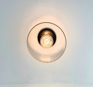 Modern Farmhouse Clear Glass Cylinder Flush Mount Light