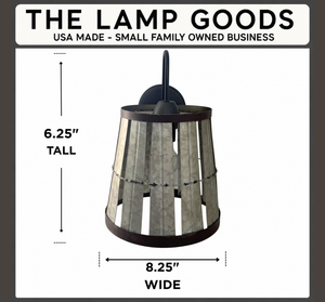 Galvanized Open Weave Wall Sconce