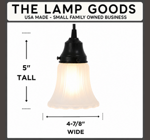Frosted Simple Rib Scallop Edge Pendant Light