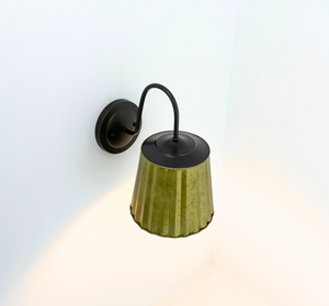 Sage Galvanized Fluted Sconce