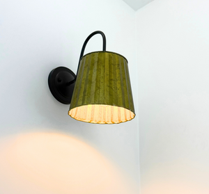 Sage Galvanized Fluted Sconce