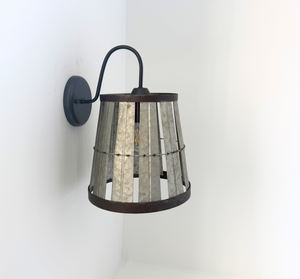 Galvanized Open Weave Wall Sconce