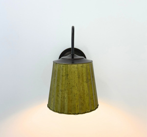 Sage Galvanized Fluted Sconce