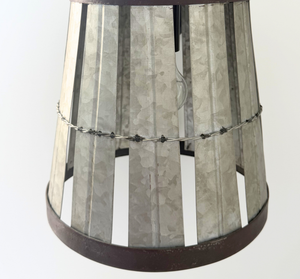 Galvanized Open Weave Wall Sconce