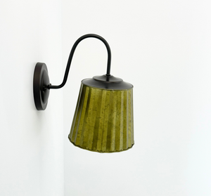 Sage Galvanized Fluted Sconce