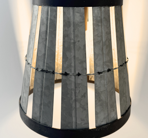 Galvanized Open Weave Wall Sconce