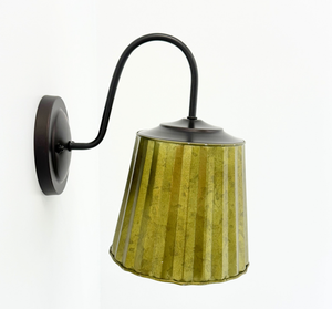 Sage Galvanized Fluted Sconce