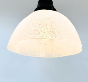 Frosted Texturized White Flower Pendant Light