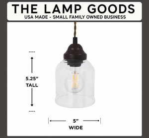 Vintage Simple Clear Bell Pendant
