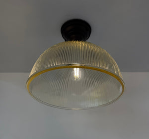 Farmhouse Factory Style Holophane Dome Light