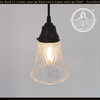 Clear Simple Chevron Taper Glass Pendant