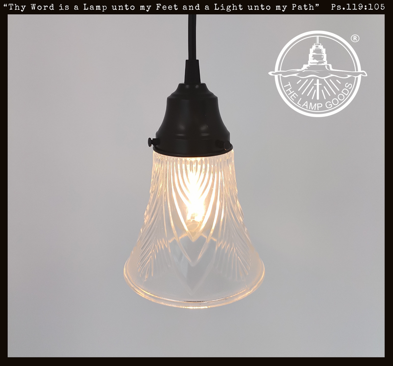 Clear Simple Chevron Taper Glass Pendant
