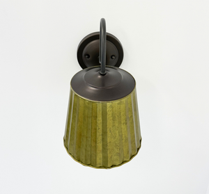 Sage Galvanized Fluted Sconce
