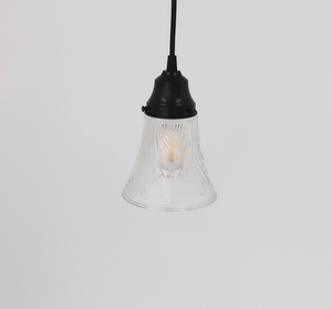 Clear Simple Chevron Taper Glass Pendant