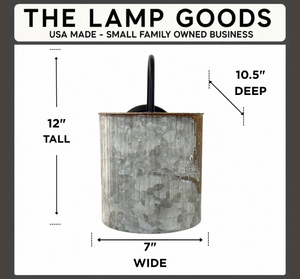 Rustic Grain Pail Wall Sconce