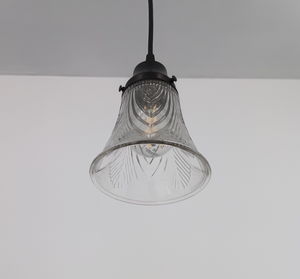Clear Simple Chevron Taper Glass Pendant