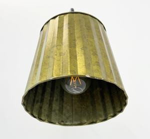 Sage Galvanized Fluted Sconce