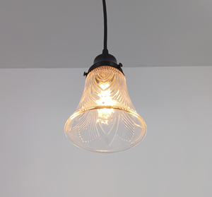 Clear Simple Chevron Taper Glass Pendant