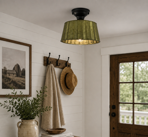 Sage Galvanized Fluted Ceiling Light