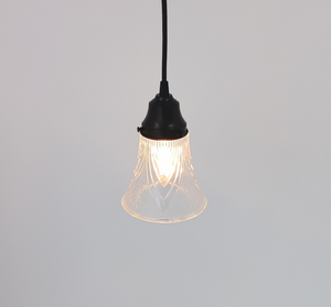 Clear Simple Chevron Taper Glass Pendant