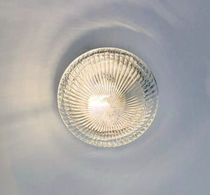 Vintage Clear Holophane Dome Ceiling Light