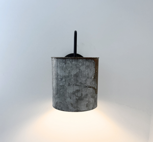 Rustic Grain Pail Wall Sconce