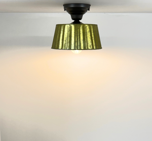 Sage Galvanized Fluted Ceiling Light