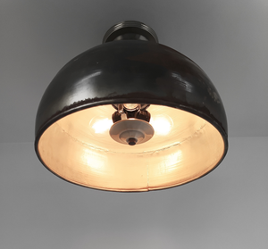 Antique Dark Brassy Gold Large Rustic Bucket Ceiling Light - The Lamp Goods