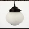 Frosted Vine Clear Bottom Dome Pendant