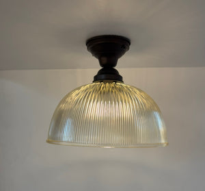 Farmhouse Factory Style Holophane Dome Light