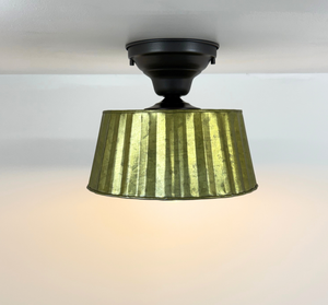 Sage Galvanized Fluted Ceiling Light