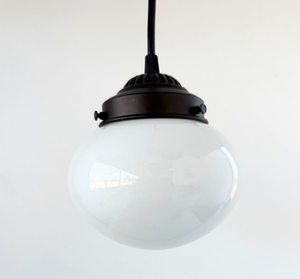Petite Bubble Milk Glass Pendant Light