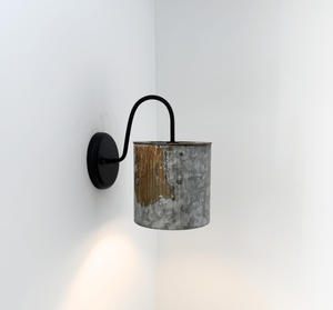 Rustic Grain Pail Wall Sconce