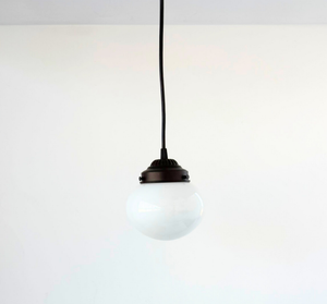 Petite Bubble Milk Glass Pendant Light
