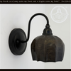 Forge Patina Exposed Socket Wall Sconce
