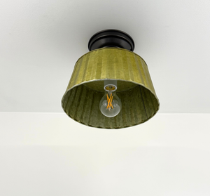 Sage Galvanized Fluted Ceiling Light
