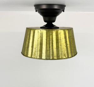 Sage Galvanized Fluted Ceiling Light