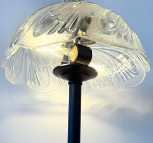 Vintage Swirl Petal Glass Table Lamp
