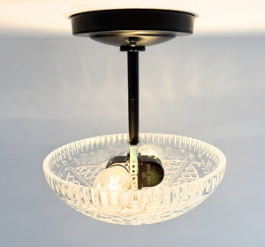 Garden Bloom Cut Crystal Bowl Ceiling Light