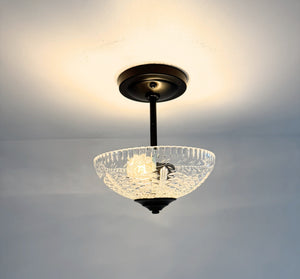 Garden Bloom Cut Crystal Bowl Ceiling Light